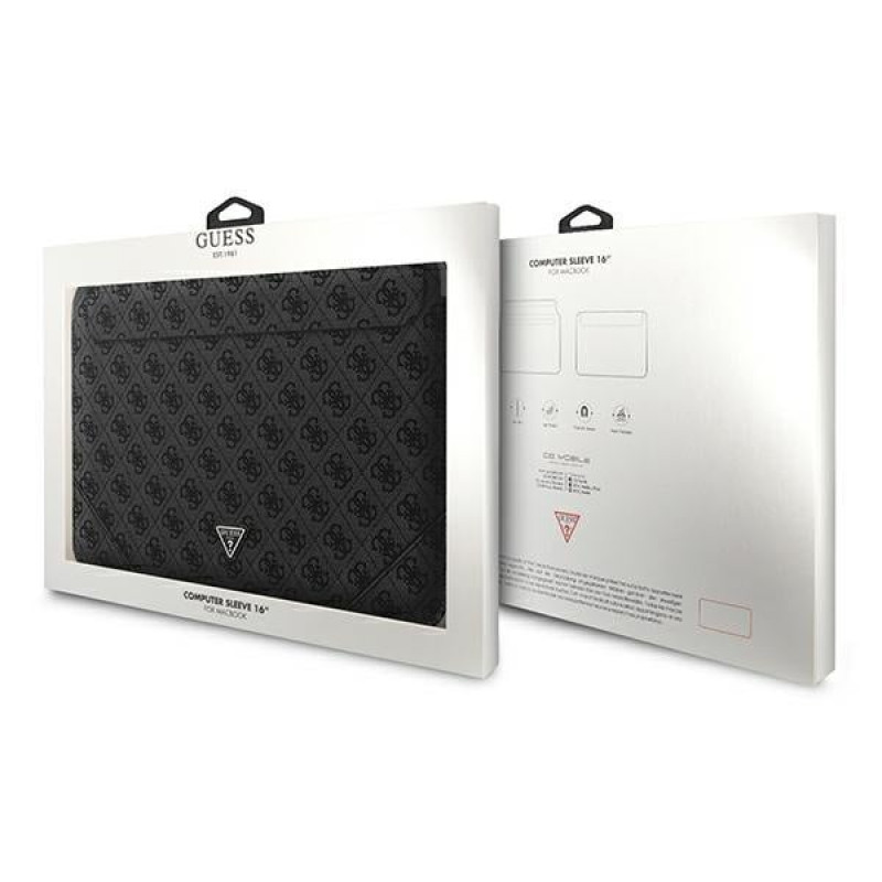 Funda para portátil Guess GUCS16P4TK de 16 pulgadas, 4G Uptown Triangle, negra