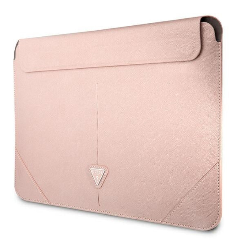 Funda para portátil Guess GUCS16PSATLP de 16", Saffiano Triangle, rosa