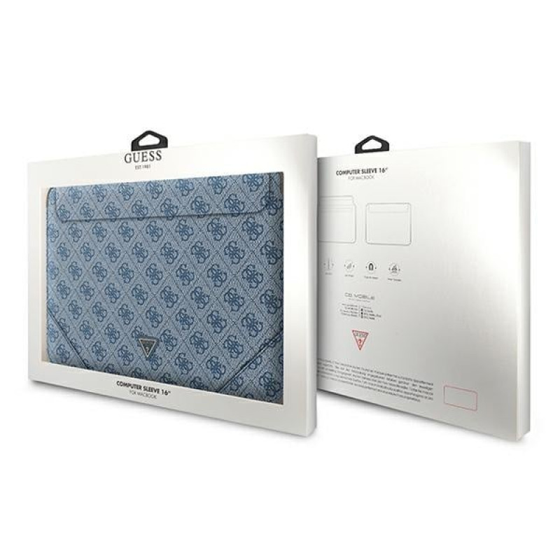 Funda para portátil Guess GUCS16P4TB de 16 pulgadas, 4G Uptown Triangle, azul