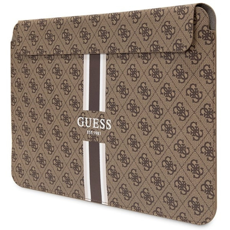 Funda para portátil Guess GUCS14P4RPSW de 14 pulgadas, 4G Printed Stripes, marrón
