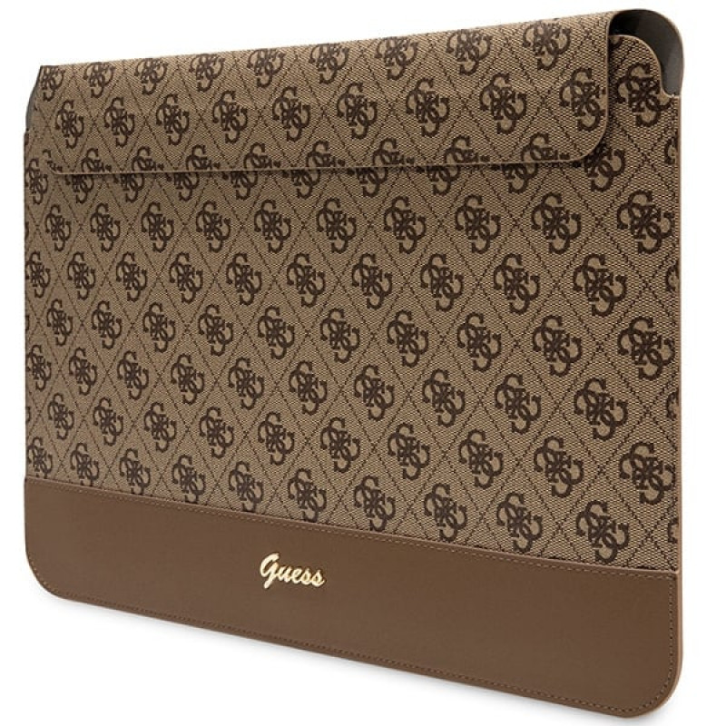 Funda para portátil Guess GUCS14PS4SGW 14 pulgadas, 4G Stripe Metal Logo, marrón
