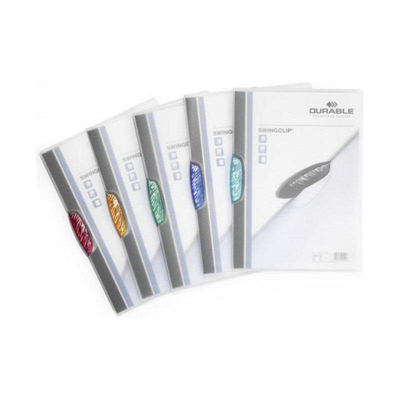 Carpeta de pinza Durable SWINGCLIP 30 A4 226000, transparente (25 uds.)