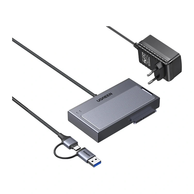 Adaptador Ugreen D320 M.2 NVMe/SATA, USB 3.2, USB-A/USB-C, 10 Gbps