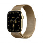 Apple Watch Series 12 GPS + Cellular 46 mm con caja de titanio dorado radiante y correa Milanese Loop dorada radiante, M/L