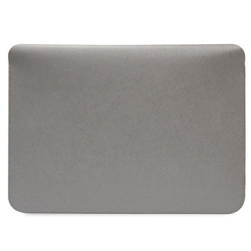 Funda para portátil Karl Lagerfeld KLCS14SAKCPMG de 14", plateada, Saffiano Karl&Choupette