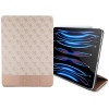 Funda tipo libro Guess GUFCP12PS4SGP Apple iPad Pro 12.9" (2020/2021/2022, 4.ª/5.ª/6.ª gen) 4G Stripe Allover, rosa