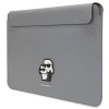 Funda para portátil Karl Lagerfeld KLCS16SAKCPMG de 16", plateada, Saffiano Karl&Choupette