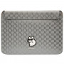 Funda para portátil Karl Lagerfeld KLCS14SAKHPCG para 14", plateada, Saffiano Monogram Choupette