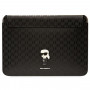 Funda para portátil Karl Lagerfeld KLCS14SAKHPKK para 14", negra, Saffiano Monogram Ikonik