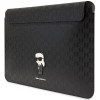 Funda para portátil Karl Lagerfeld KLCS14SAKHPKK para 14", negra, Saffiano Monogram Ikonik