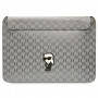 Funda para portátil Karl Lagerfeld KLCS14SAKHPKG para 14", plateada, Saffiano Monogram Ikonik