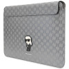 Funda para portátil Karl Lagerfeld KLCS14SAKHPKG para 14", plateada, Saffiano Monogram Ikonik