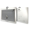 Funda para portátil Karl Lagerfeld KLCS14SAKHPKG para 14", plateada, Saffiano Monogram Ikonik