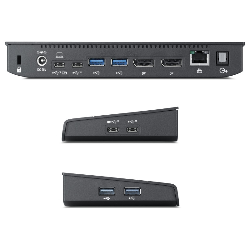 Repetidor de puertos Fujitsu PR09 S26391-F6007-L500, USB-C, 2 x DP, 120 W