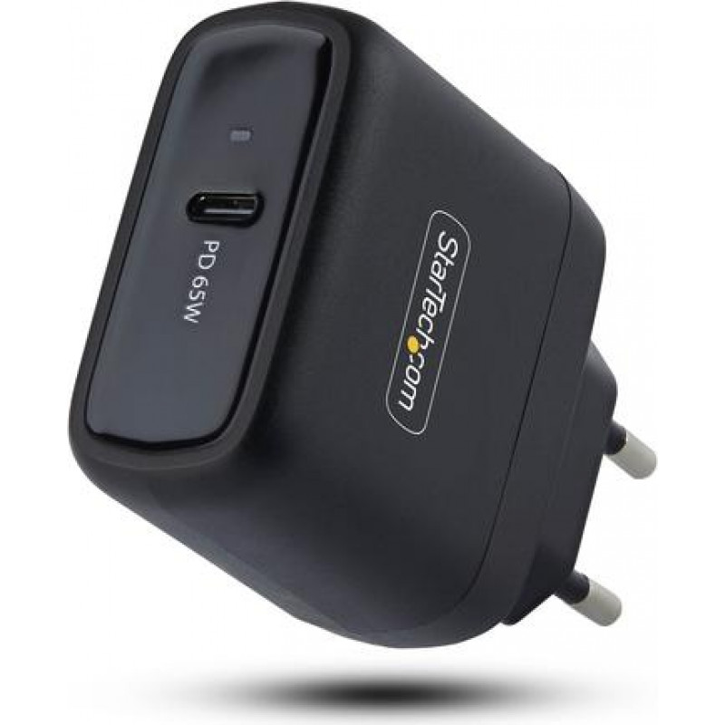 Cargador de portátil StarTech.com 1065EB-WALL-CHARGER 65 W USB-C GaN, negro