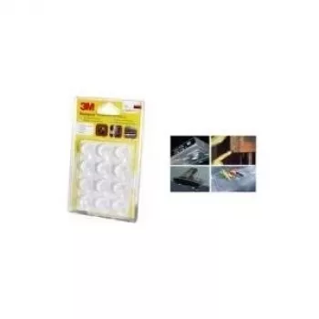 3M Bumpon topes protectores SJ5344BL, transparente, redondo, 19,0 mm de diámetro, 4,0 mm de altura, autoadhesivo, amortiguación de vibraciones