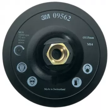 3M Hookit Plato de apoyo 115mm rosca M14, densidad media, 12500 rpm