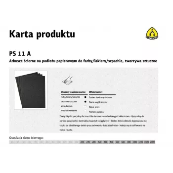 Klingspor PS11A P2000 papel de lija impermeable, 50 hojas
