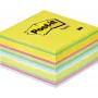3M Post-it Notes Cube, 76 x 76 mm, Ultra Colors, 450 hojas, papel con certificación PEFC, 1 cubo (2030-U)