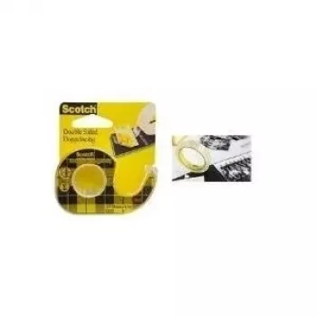 3M Scotch cinta adhesiva de doble cara 665, 12 mm x 7,9 m, permanente, con dispensador manual 136-DQ-FBNL