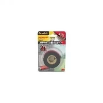 3M Scotch Cinta de montaje de doble cara, 19 mm x 1,5 m, extra fuerte, gris, soporta 6 kg por 30 cm 40021915