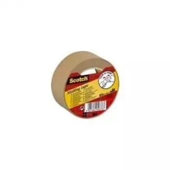 3M Scotch Cinta adhesiva de papel P5050, 50 mm x 50 m, marrón, fuerte adherencia, silenciosa, 110 µm