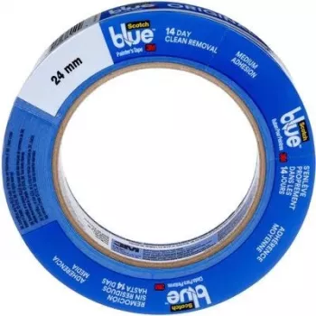 3M ScotchBlue 2090 Cinta de enmascarar para pintor, azul, 24 mm x 41 m, 3 rollos 20902441P3