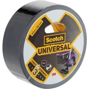 3M Cinta multiusos universal negra, 50 m x 48 mm, 6 rollos 7100205298