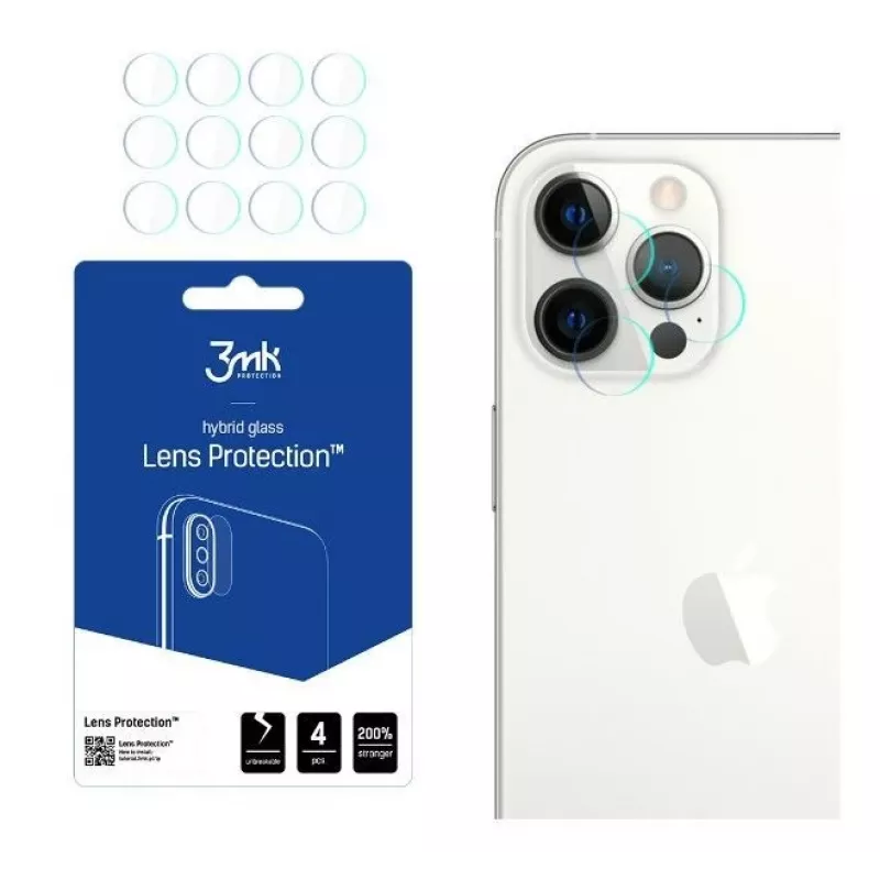 3MK Apple iPhone 12 Pro Max protector de lente de vidrio templado