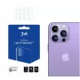 3MK Protección de lentes para Apple iPhone 14 Pro/14 Pro Max - cristal templado y aleación de aluminio, dureza 9H, negra