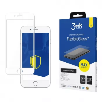 3MK Apple iPhone 7/8 Plus Protector de pantalla FlexibleGlass Max blanco