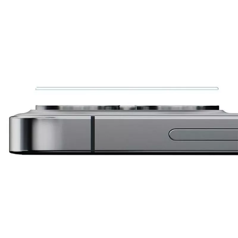 3MK Lens Pro Protector de lentes de cristal templado con cubierta completa para iPhone 14 Pro / 14 Pro Max con marco de aluminio y marco de montaje (1 ud., negro)