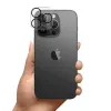 3MK Lens Pro Protector de lentes de cristal templado con cubierta completa para iPhone 14 Pro / 14 Pro Max con marco de aluminio y marco de montaje (1 ud., negro)