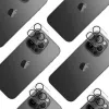 3MK Lens Pro Protector de lentes de cristal templado con cubierta completa para iPhone 14 Pro / 14 Pro Max con marco de aluminio y marco de montaje (1 ud., negro)