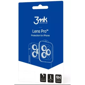 3MK Lens Protection Pro para iPhone 12 Pro Max - protector de lente de cámara de vidrio templado (negro)