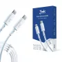 3MK Cable de Silicona Universal Hyper Type-C a Type-C 60W 3A Blanco