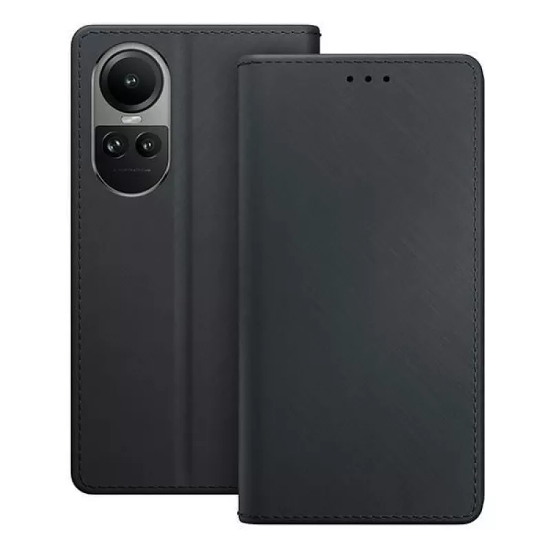 Funda cartera 3MK para Oppo Reno10 5G, negra