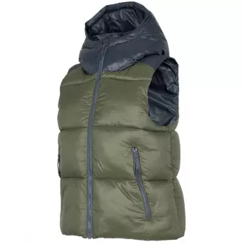 4F mujer chaleco acolchado caqui H4Z22 KUDP004 43S talla S