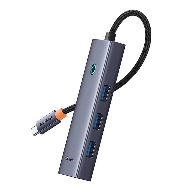 Hub 5-en-1 Baseus UltraJoy Series USB-C a HDMI 4K@30Hz + 3x USB 3.0 + 1x PD (Gris)