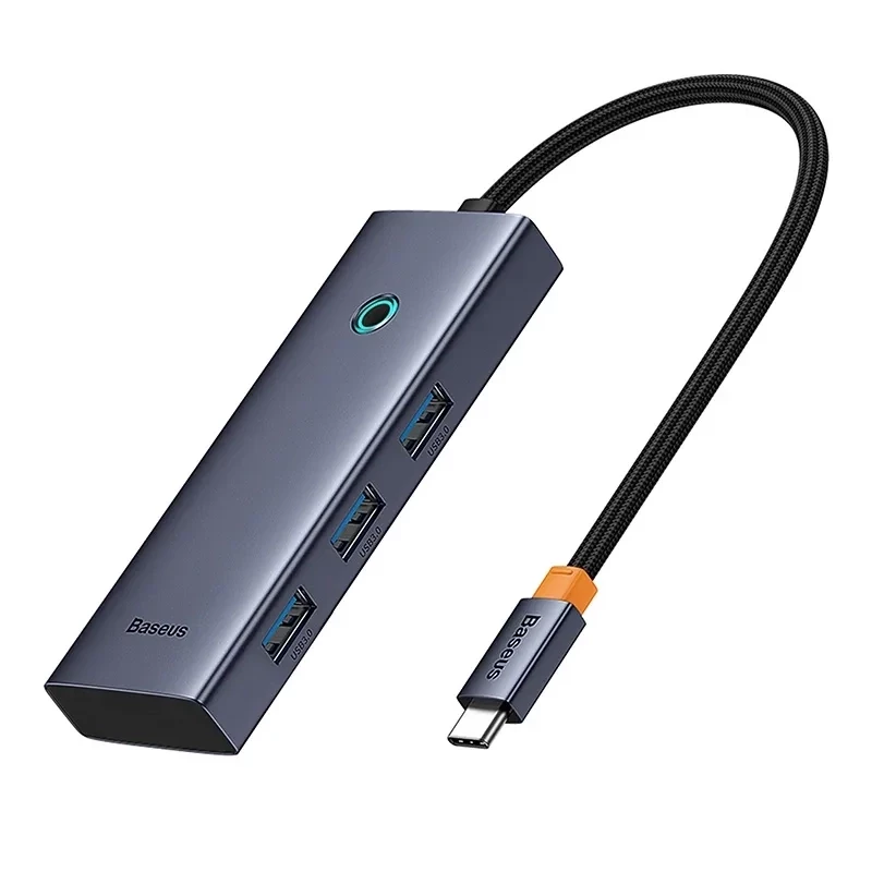 Hub 5-en-1 Baseus UltraJoy Series USB-C a HDMI 4K@30Hz + 3x USB 3.0 + 1x PD (Gris)