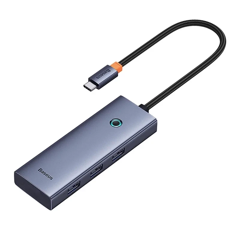 Hub 5-en-1 Baseus UltraJoy Series USB-C a HDMI 4K@30Hz + 3x USB 3.0 + 1x PD (Gris)