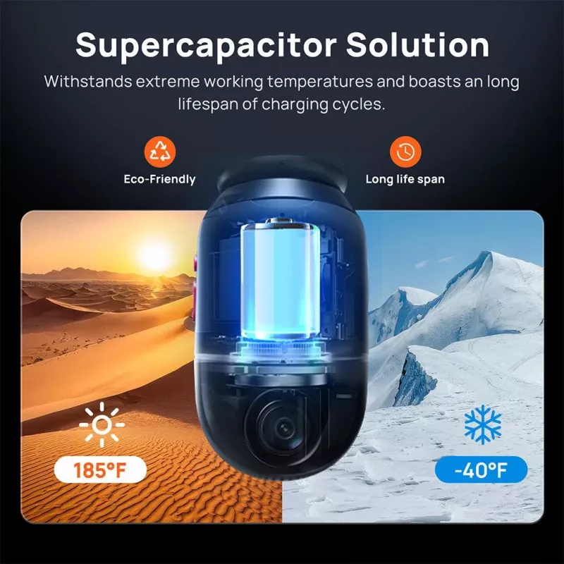 70mai Dash Cam 4K Omni X800 negro