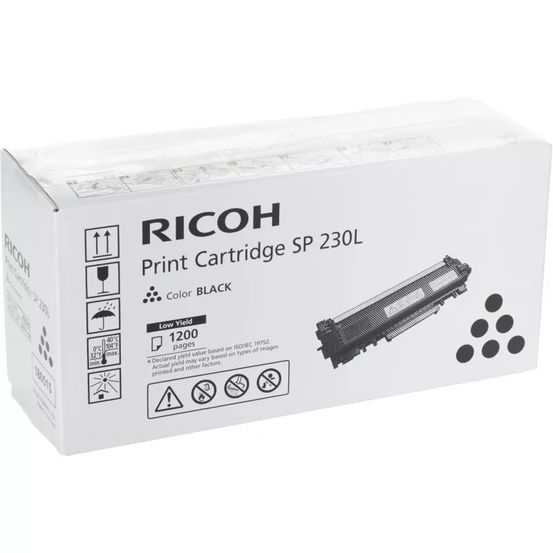 Ricoh 408295 SP 230L cartucho de tóner, 1200 páginas, negro