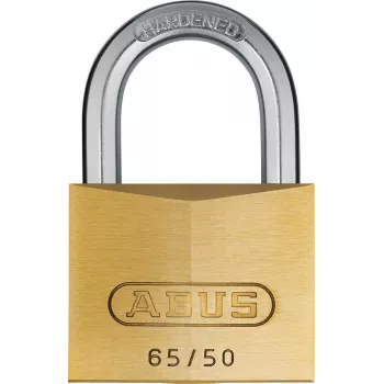 ABUS 65/50 KD Candado - Cuerpo macizo de latón, arco de acero endurecido, apertura con la misma llave