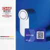 ABUS ABLO10000W accionamiento de cerradura de puerta por radio – montaje en superficie para bombín de perfil europeo, blanco