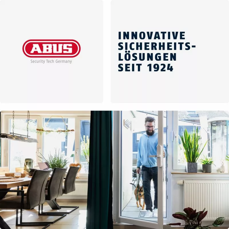 ABUS ABLO10000W accionamiento de cerradura de puerta por radio – montaje en superficie para bombín de perfil europeo, blanco