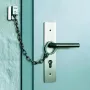 ABUS ABTS21540 Cadena de puerta con anilla de seguridad, acero niquelado, 215 mm