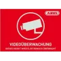 ABUS AU1421 Pegatina de alarma autoadhesiva rectangular roja/blanca 74 x 52,5 mm