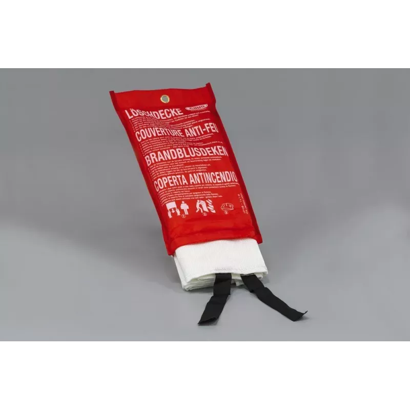 ABUS LD1118 manta ignífuga 100 x 100 cm fibra de vidrio roja DIN EN 1869:2001 86672