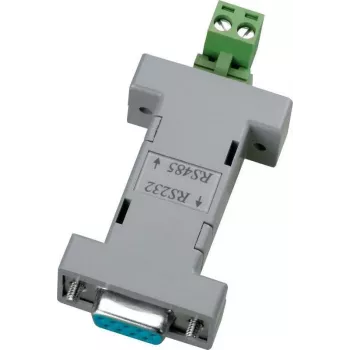 ABUS TV8469 convertidor de interfaz RS232 a RS485, DB9, alimentado por bus, 115,2 kbps, 1200 m, negro
